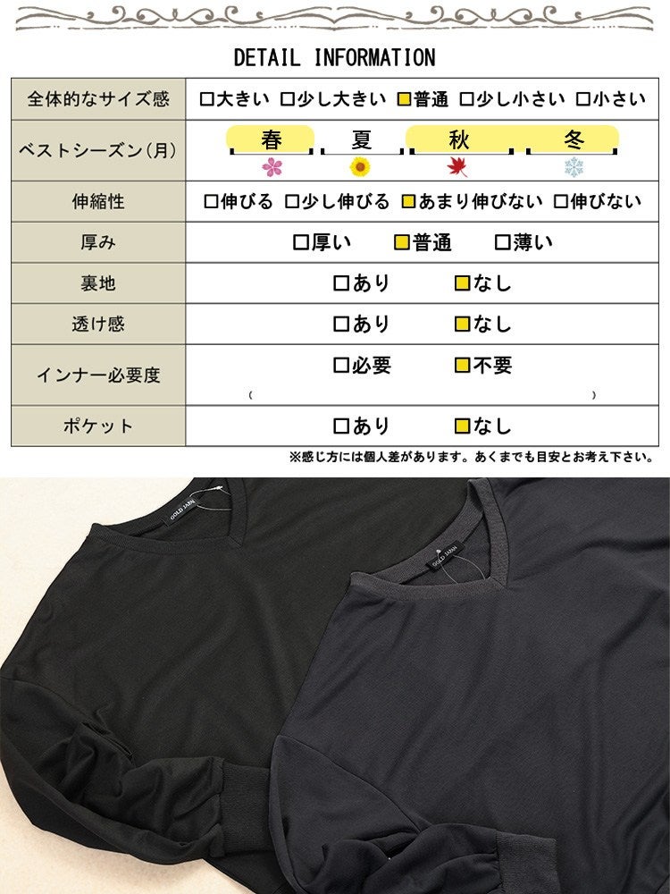 大きいサイズ レディース ドット柄フェイクレイヤードVネックプルオーバー