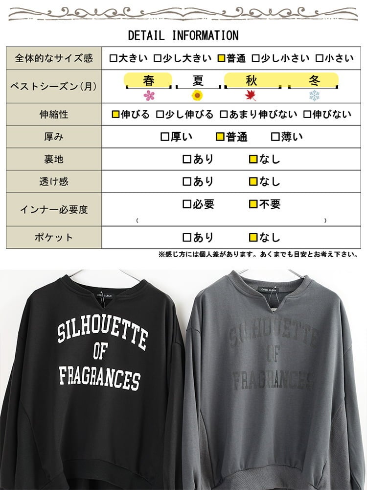 大きいサイズ レディース カレッジロゴキーネックスウェットプルオーバー