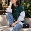 大きいサイズ レディース 裾スリットベストフェイクトップス グリーン